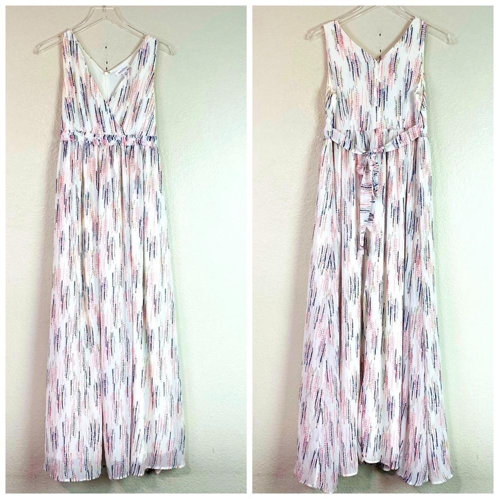 Motherhood Pink/Blue Print Sleeveless Maxi Dress Size S